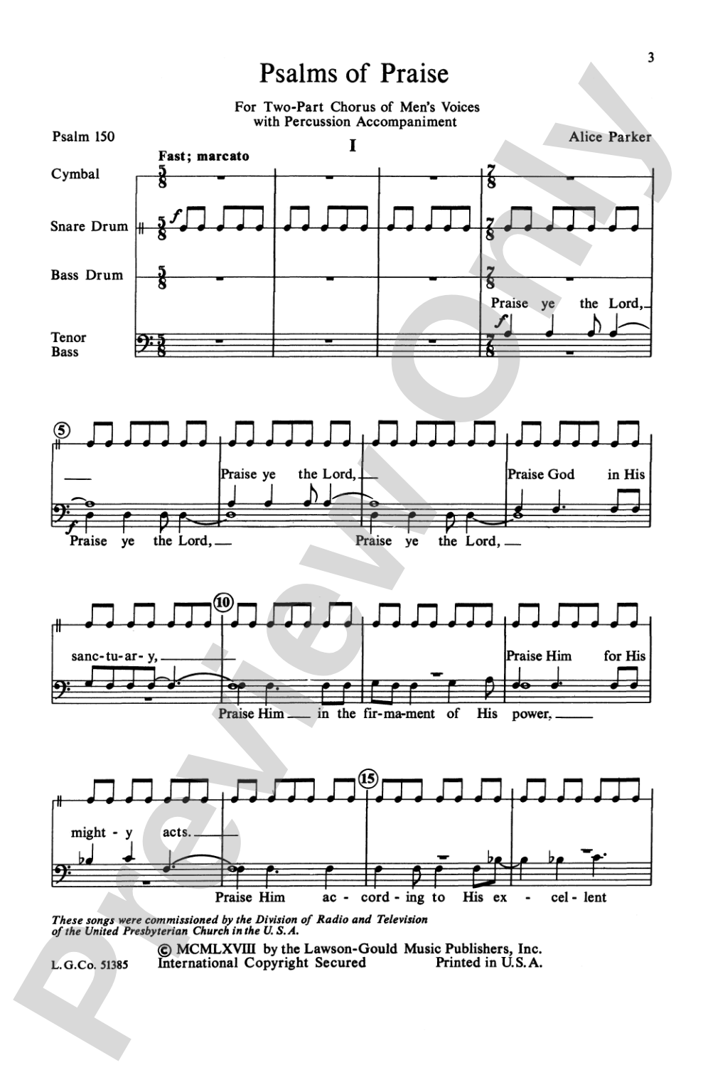 Psalms of Praise (Psalm 150): TB Choral Octavo