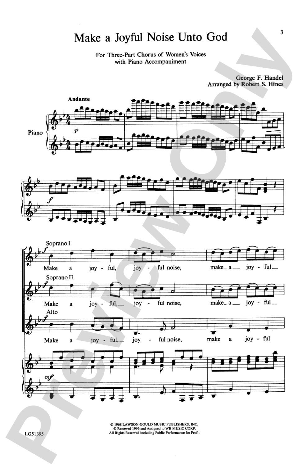 Make a Joyful Noise unto God: SSA Choral Octavo