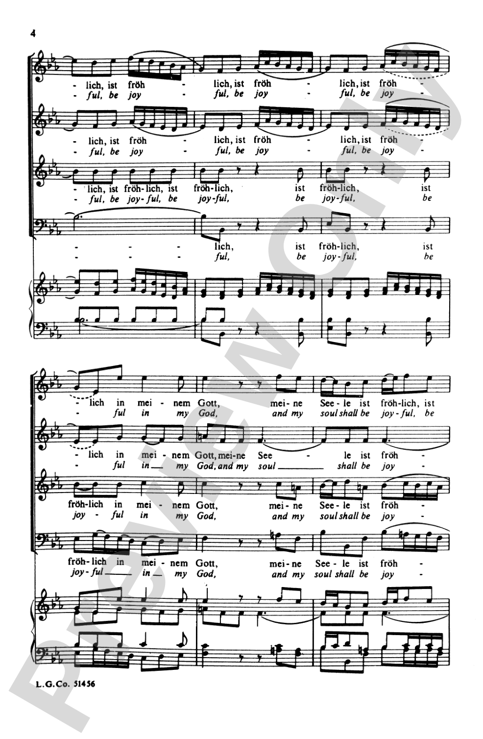 Ich Freue Mich Im Herrn (I Will Rejoice in the Lord): SATB Choral Octavo