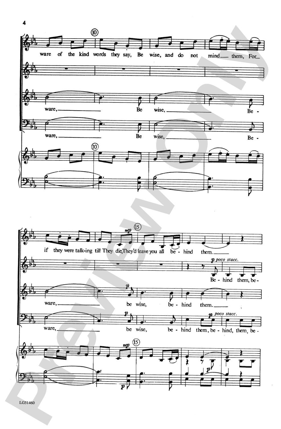 Girl I Left Behind Me: SATB Choral Octavo