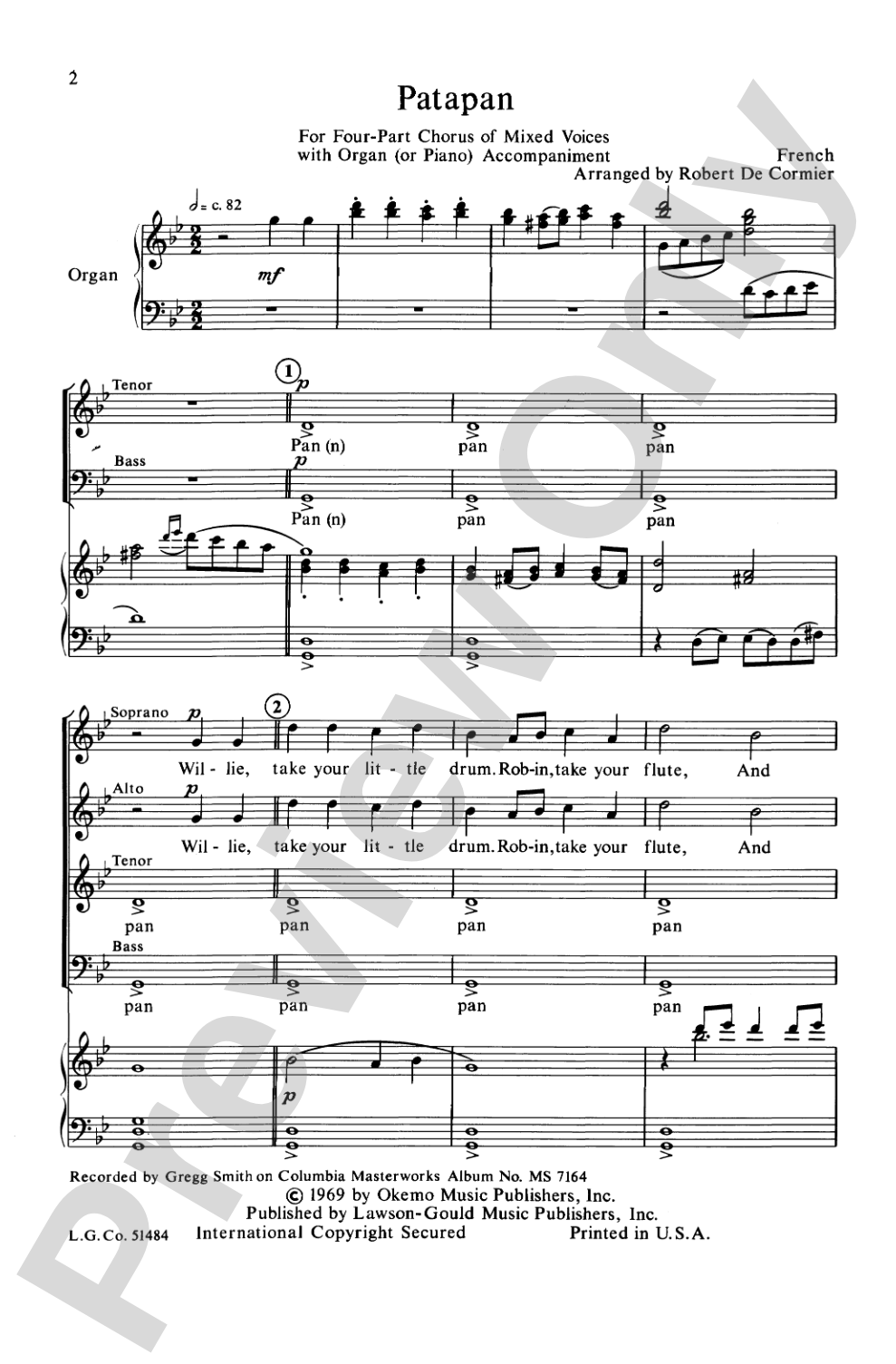 Patapan: SATB Choral Octavo