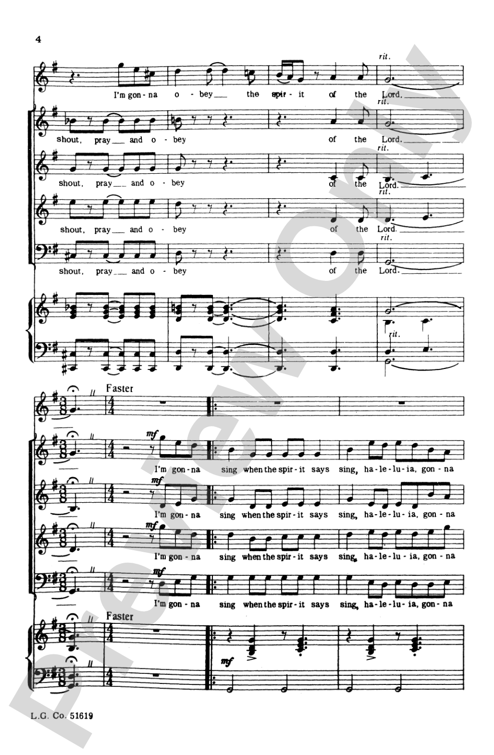 Obey the Spirit of the Lord: SATB Choral Octavo