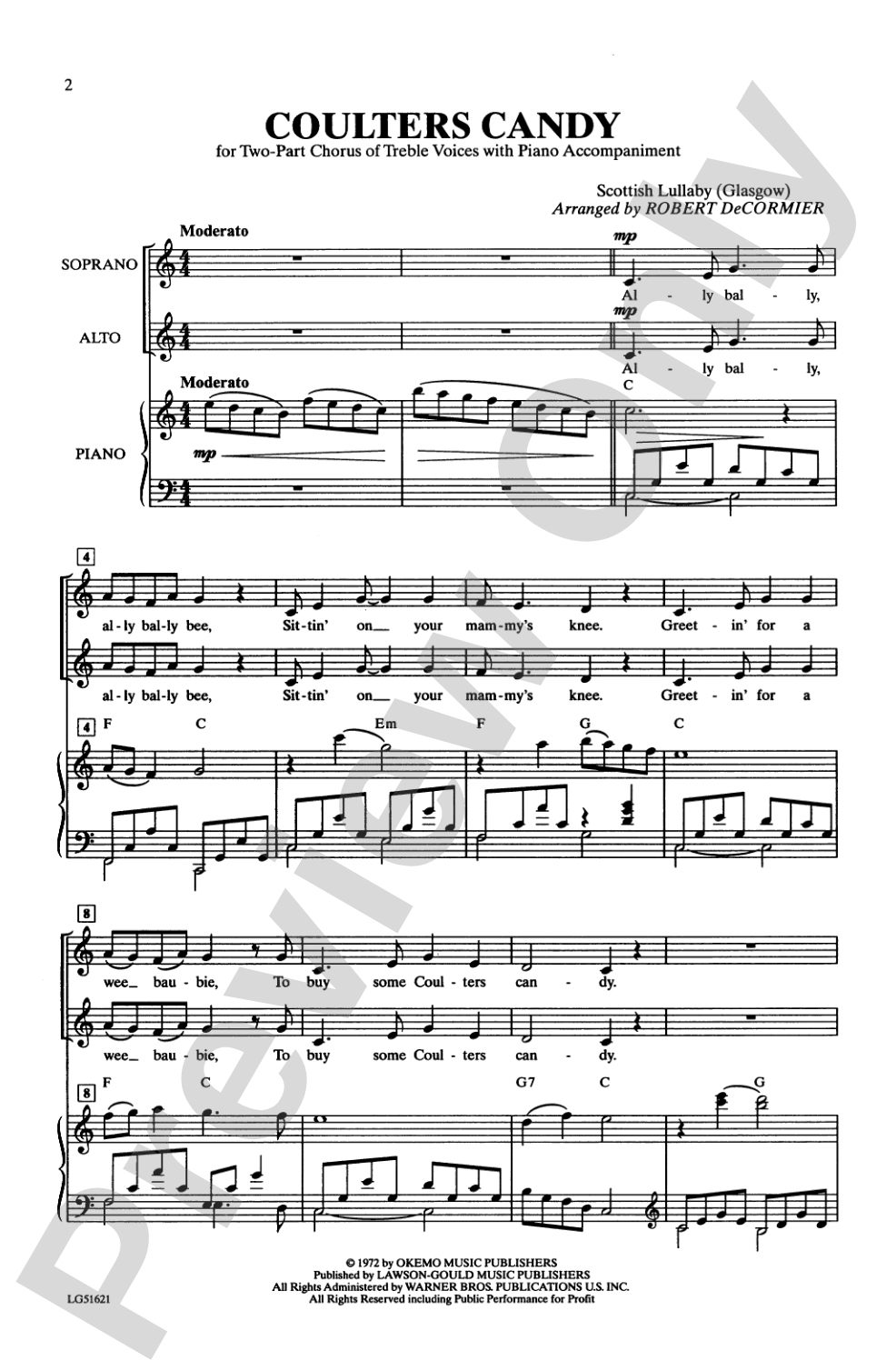 Coulters Candy: 2-Part Choral Octavo