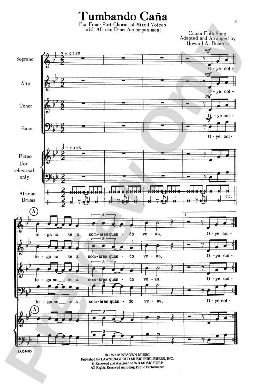 Tumbando Cana: SATB Choral Octavo