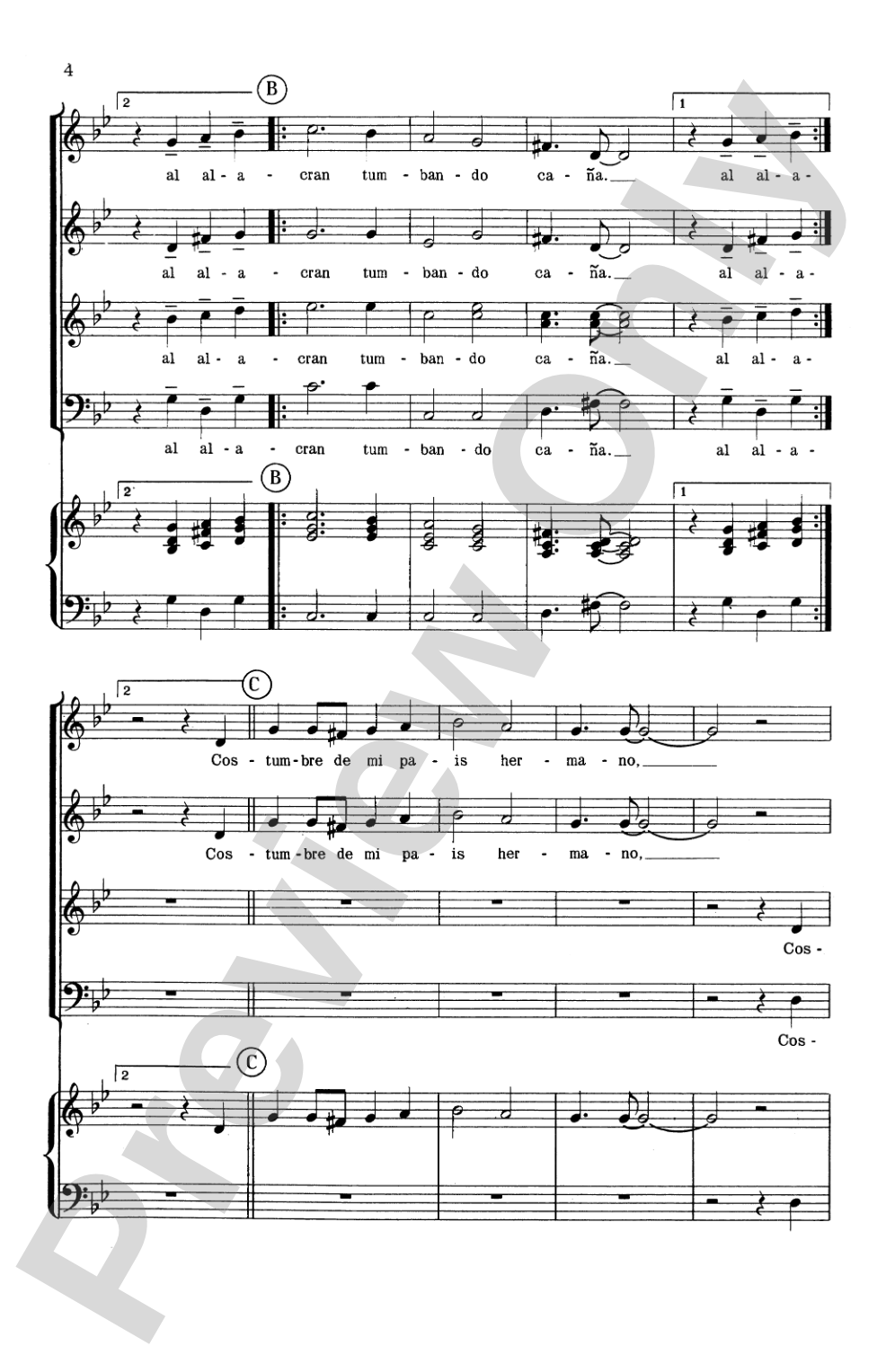 Tumbando Cana: SATB Choral Octavo