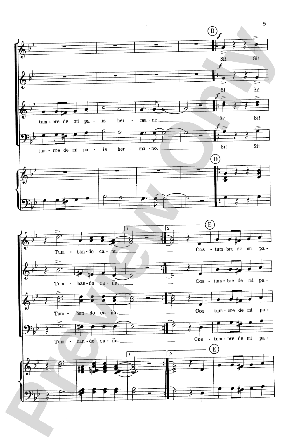 Tumbando Cana: SATB Choral Octavo