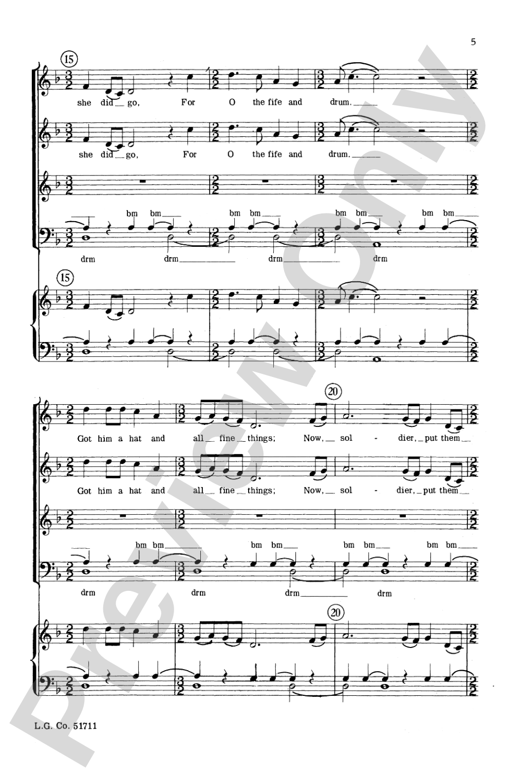 Soldier, Soldier, Won't You Marry Me?: SATB Choral Octavo