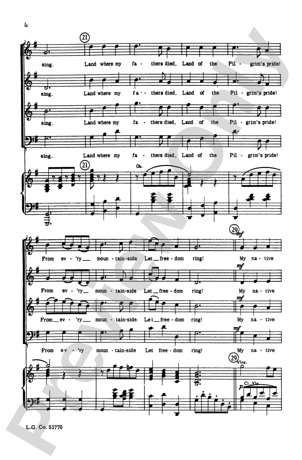 America: SATB Choral Octavo