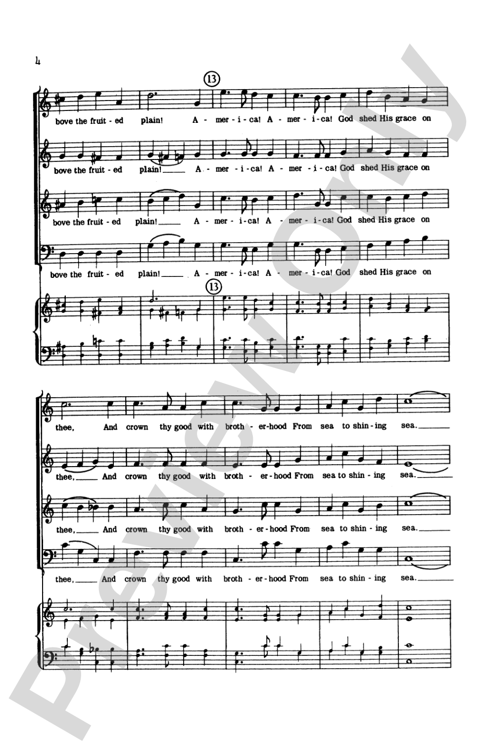 America, the Beautiful: SATB Choral Octavo