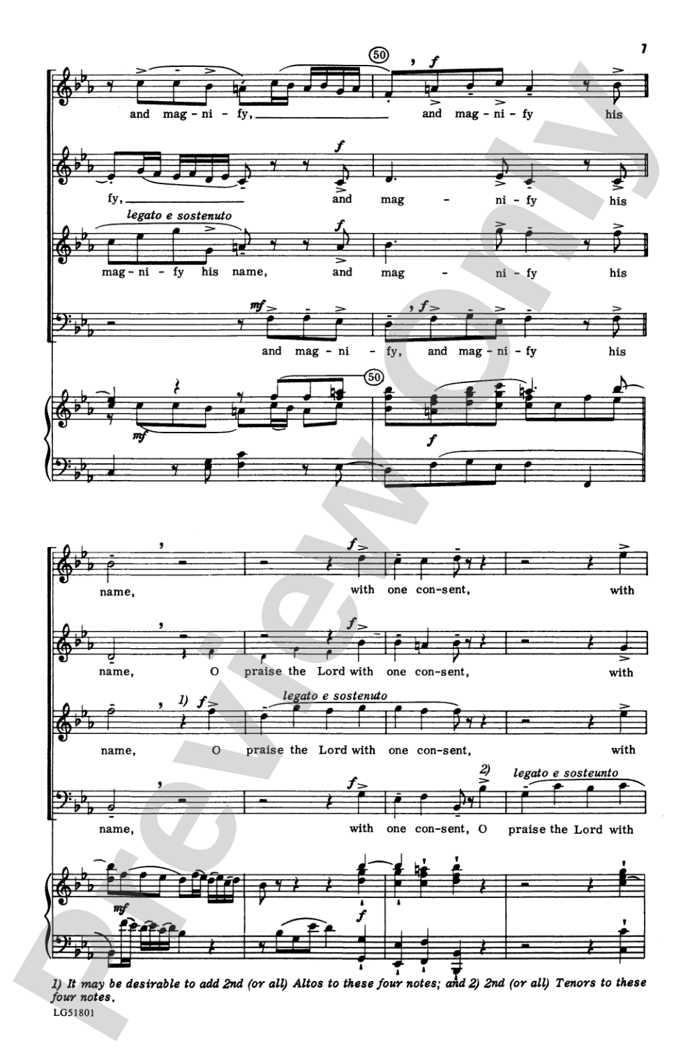 O Praise the Lord with One Consent: SATB Choral Octavo