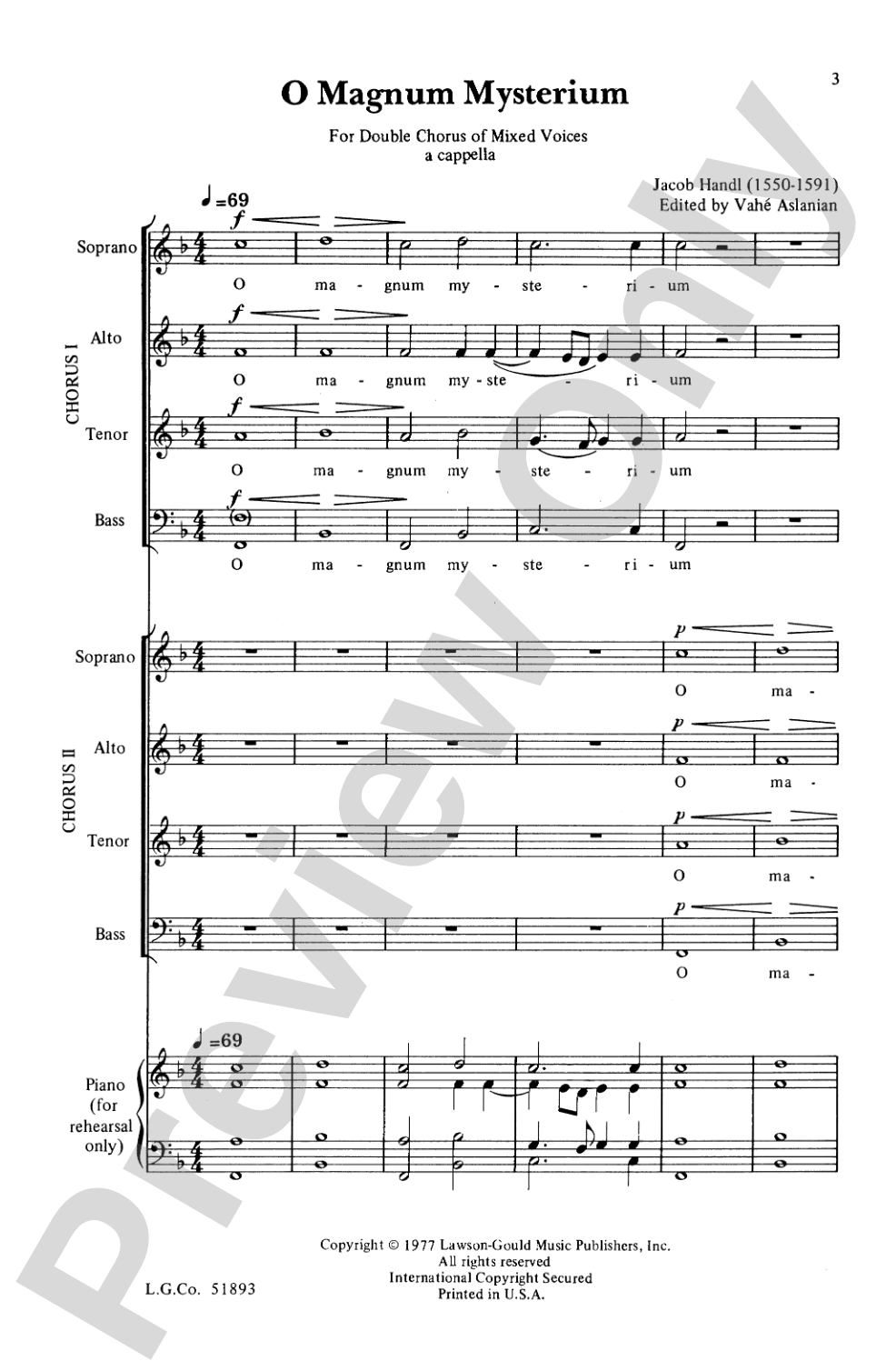 O Magnum Mysterium: SATB Double Chorus Choral Octavo