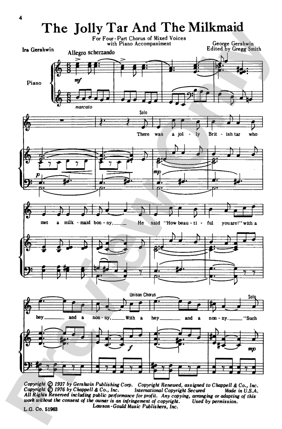The Jolly Tar and the Milkmaid: SATB Choral Octavo