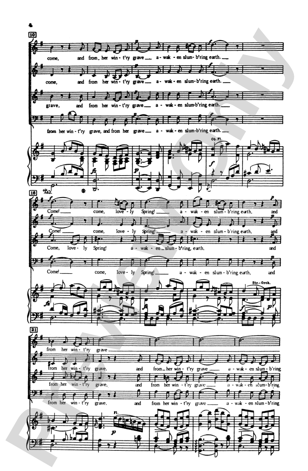 Come, Lovely Spring (from <I>The Seasons</I>): SATB Choral Octavo