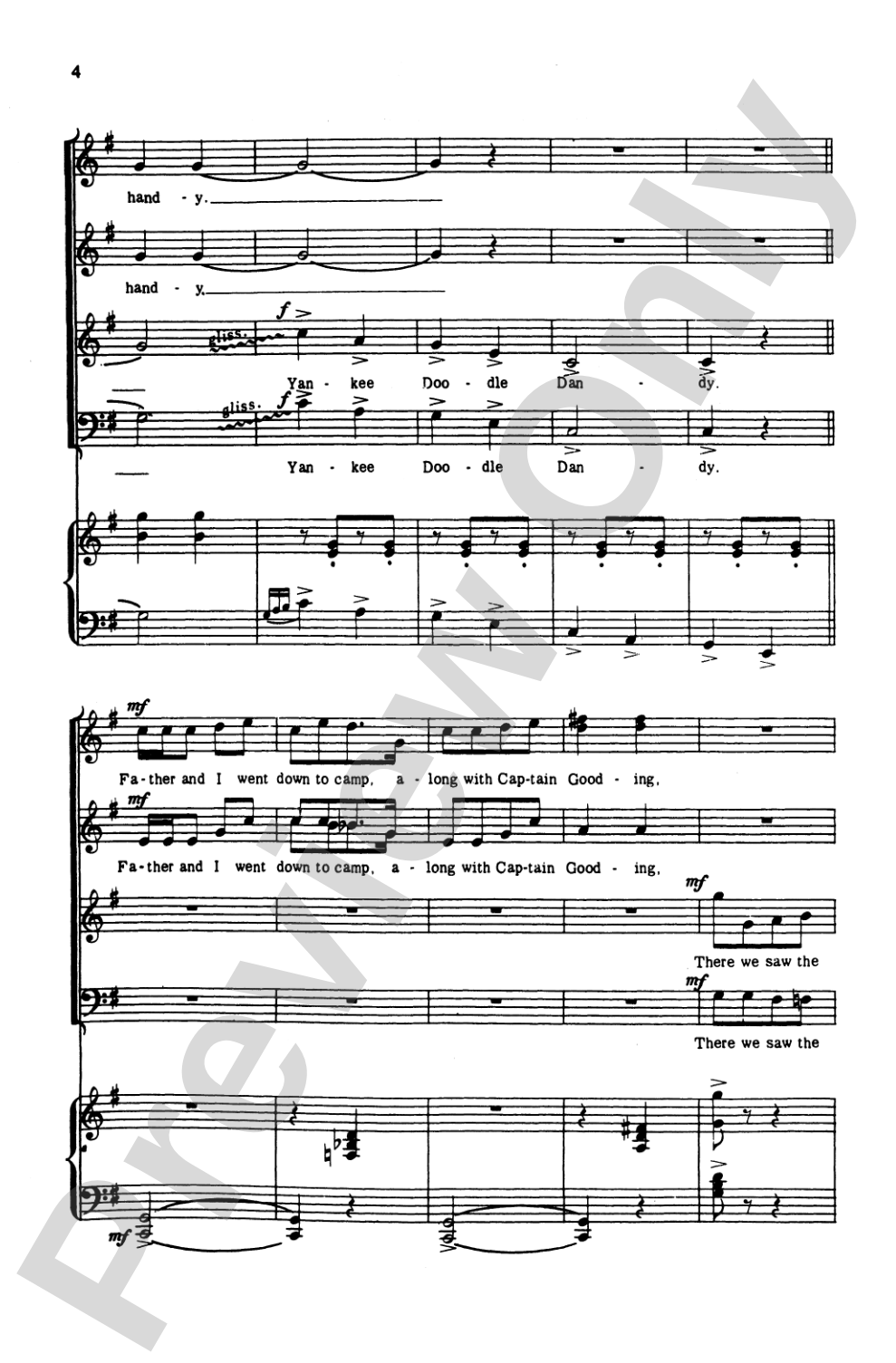 Yankee Doodle: SATB Choral Octavo