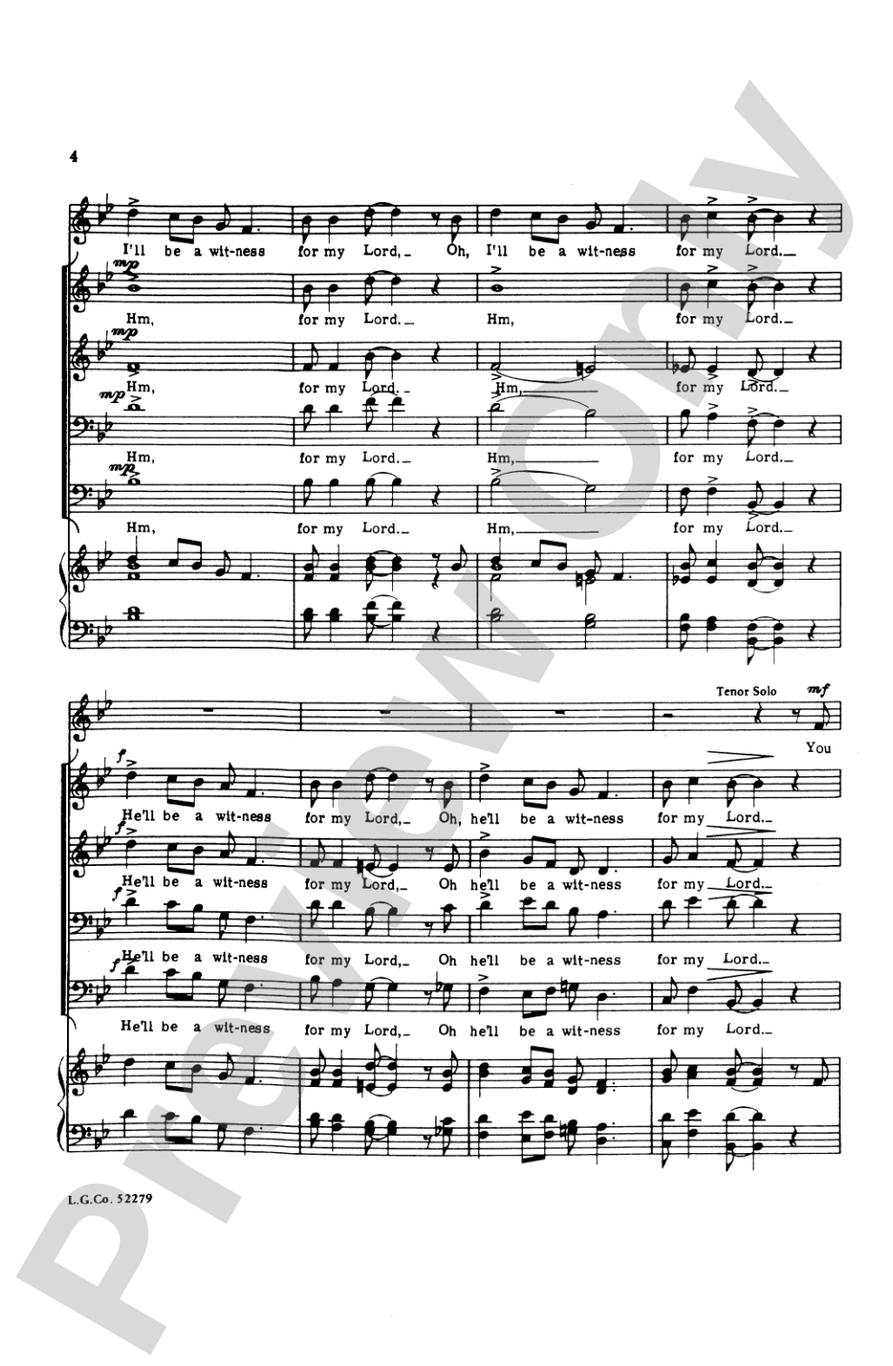 Who'll Be a Witness: SATB Choral Octavo
