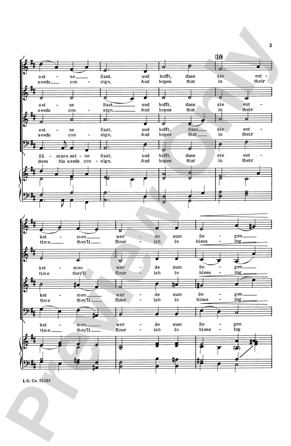 Dem Dunkeln Schoss Der Heil'gen Erde: SATB Choral Octavo