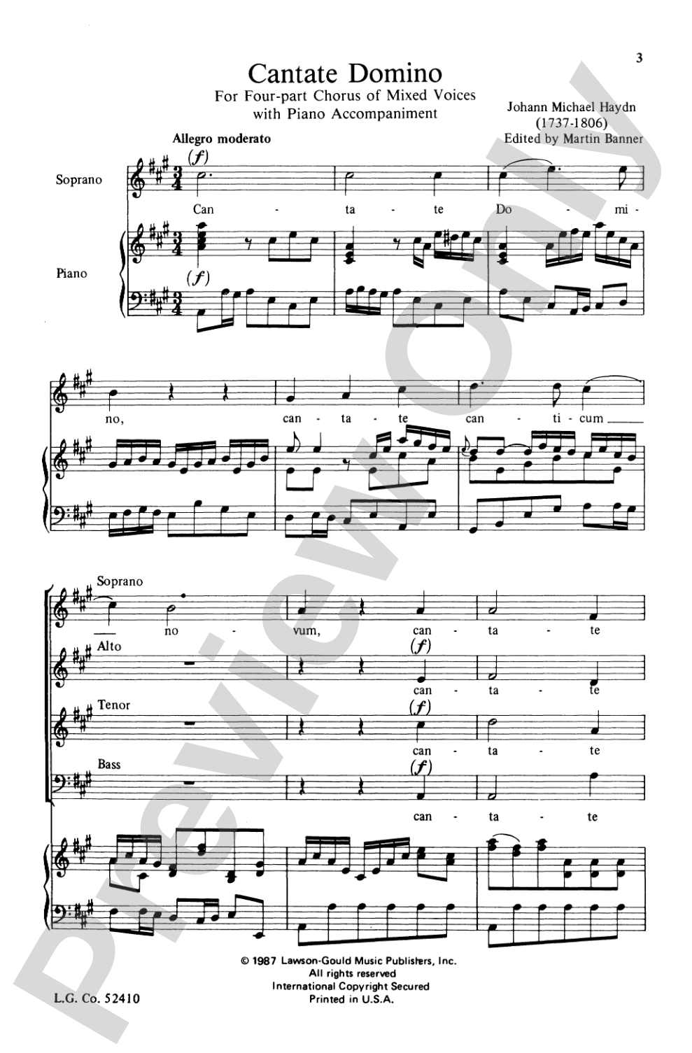 Cantate Domino: SATB Choral Octavo