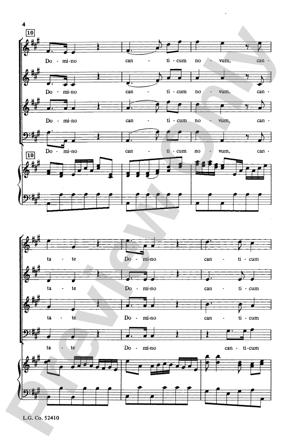Cantate Domino: SATB Choral Octavo