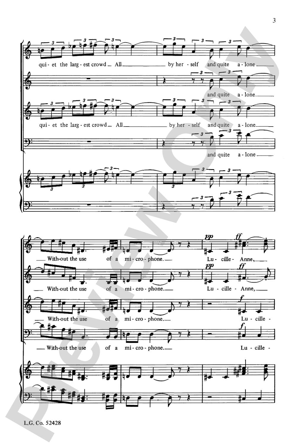 Lucille-Anne / Jeff (from <I>The Way They Are</I>): SATB Choral Octavo