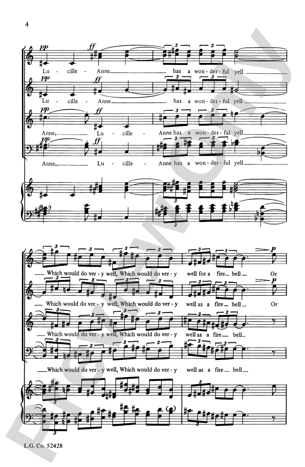 Lucille-Anne / Jeff (from <I>The Way They Are</I>): SATB Choral Octavo