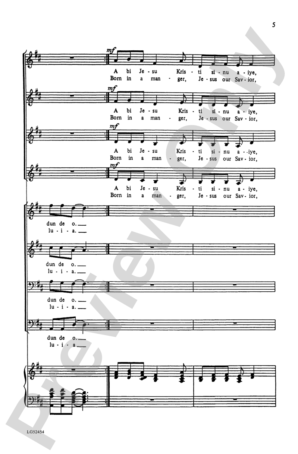 Keresimesi Qdun De O: SATB Choral Octavo