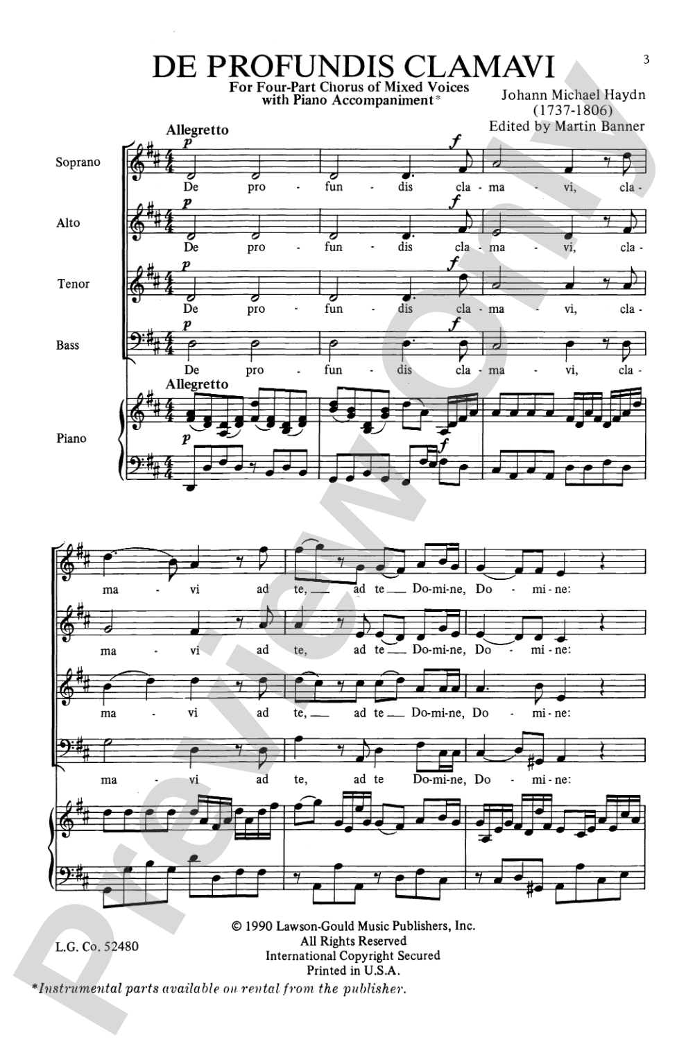 De Profundis Clamavi: SATB Choral Octavo