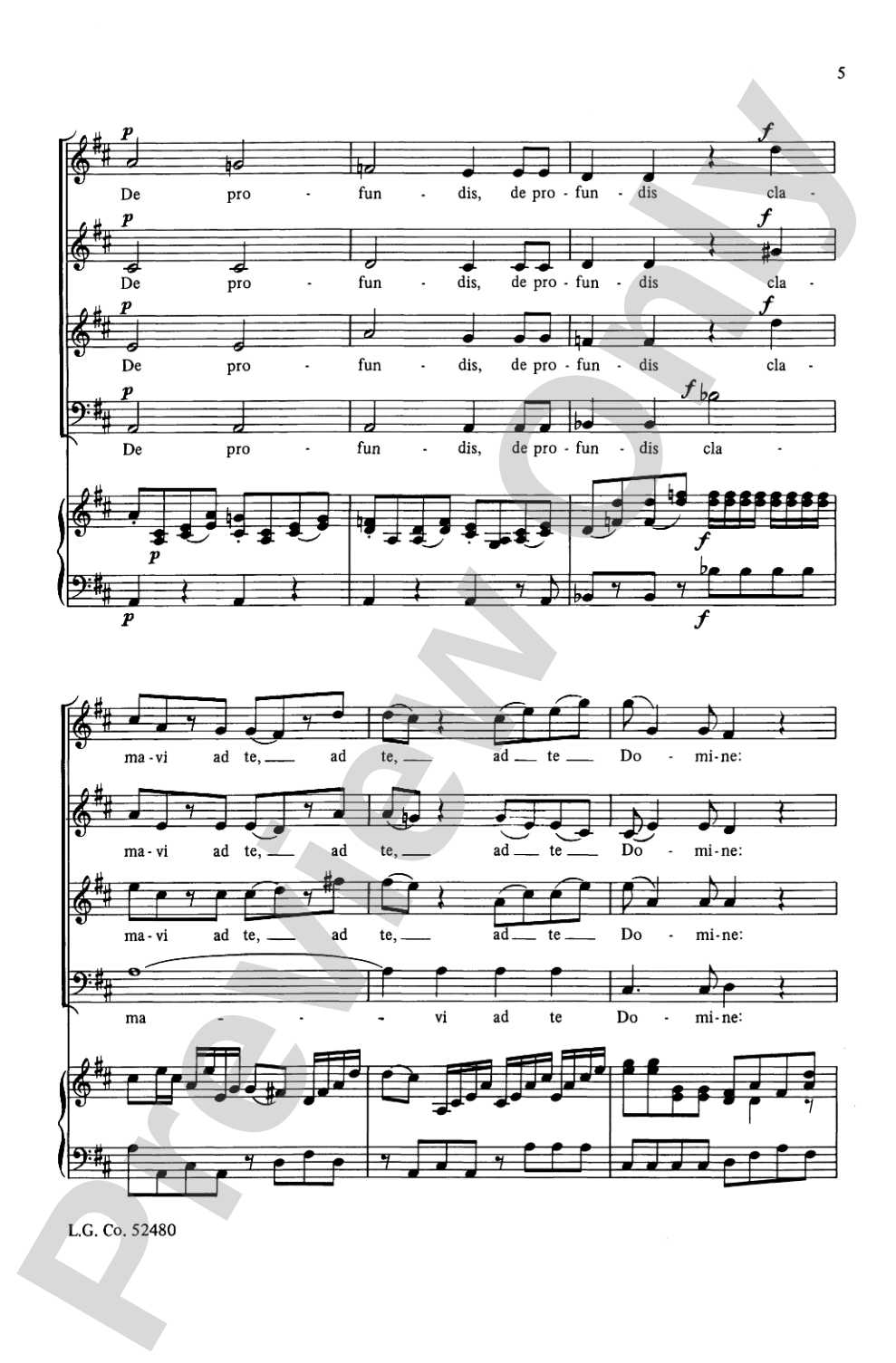 De Profundis Clamavi: SATB Choral Octavo