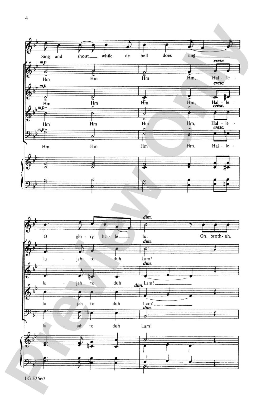 Crossin' Ovah: SATB Choral Octavo