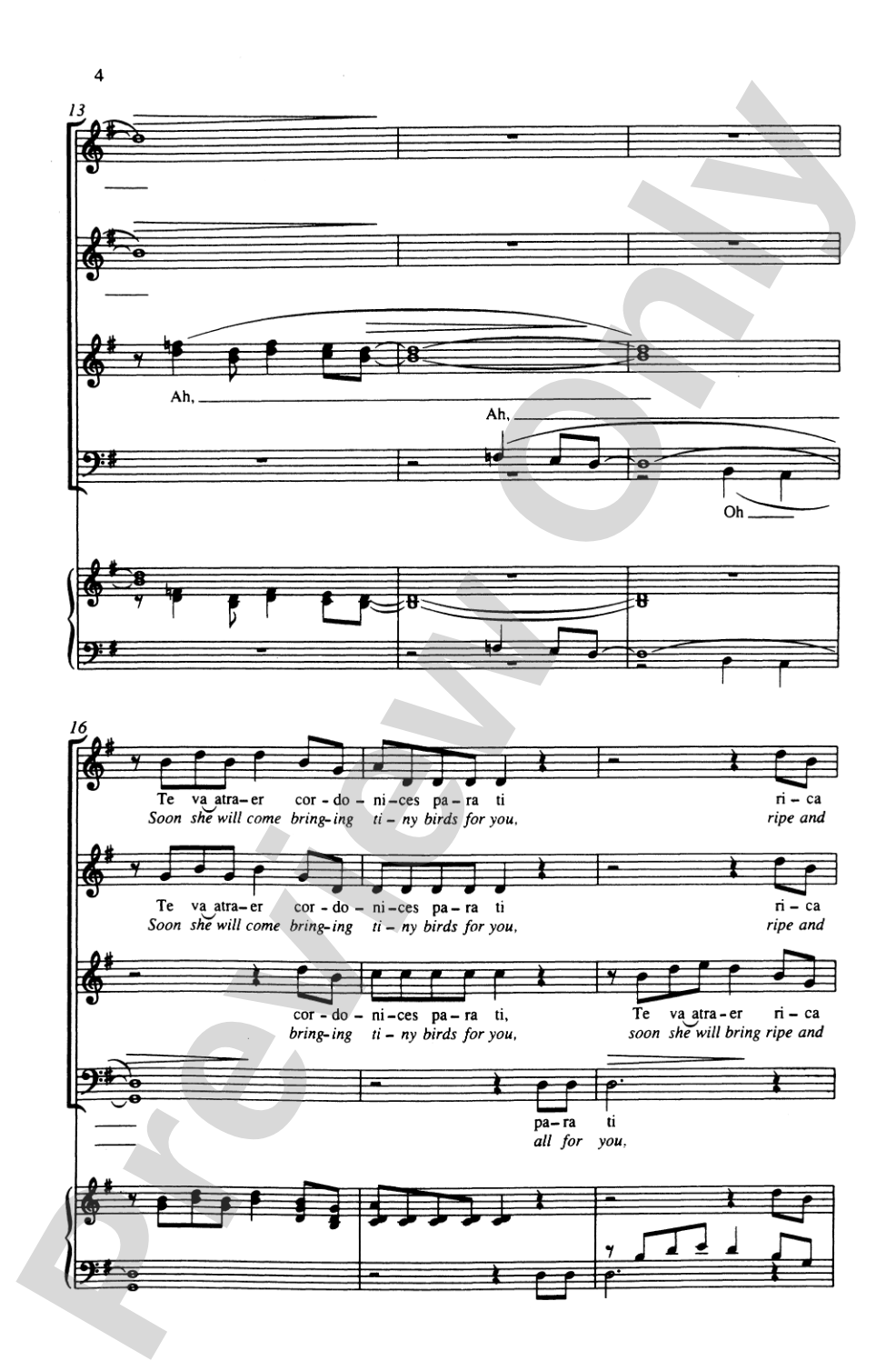 Duerme, Negrito: SATB Choral Octavo