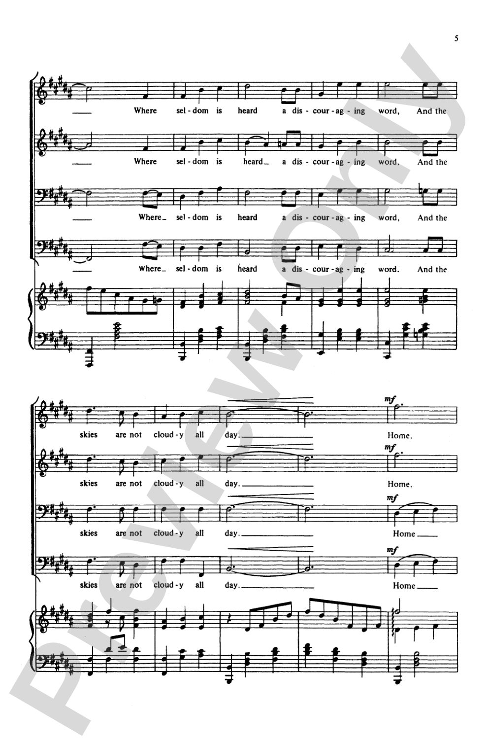Western Songs: TTBB Choral Octavo