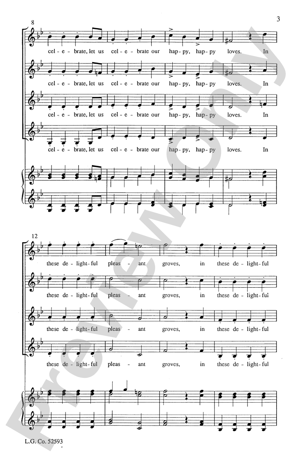 In These Delightful Pleasant Groves: SSAA Choral Octavo