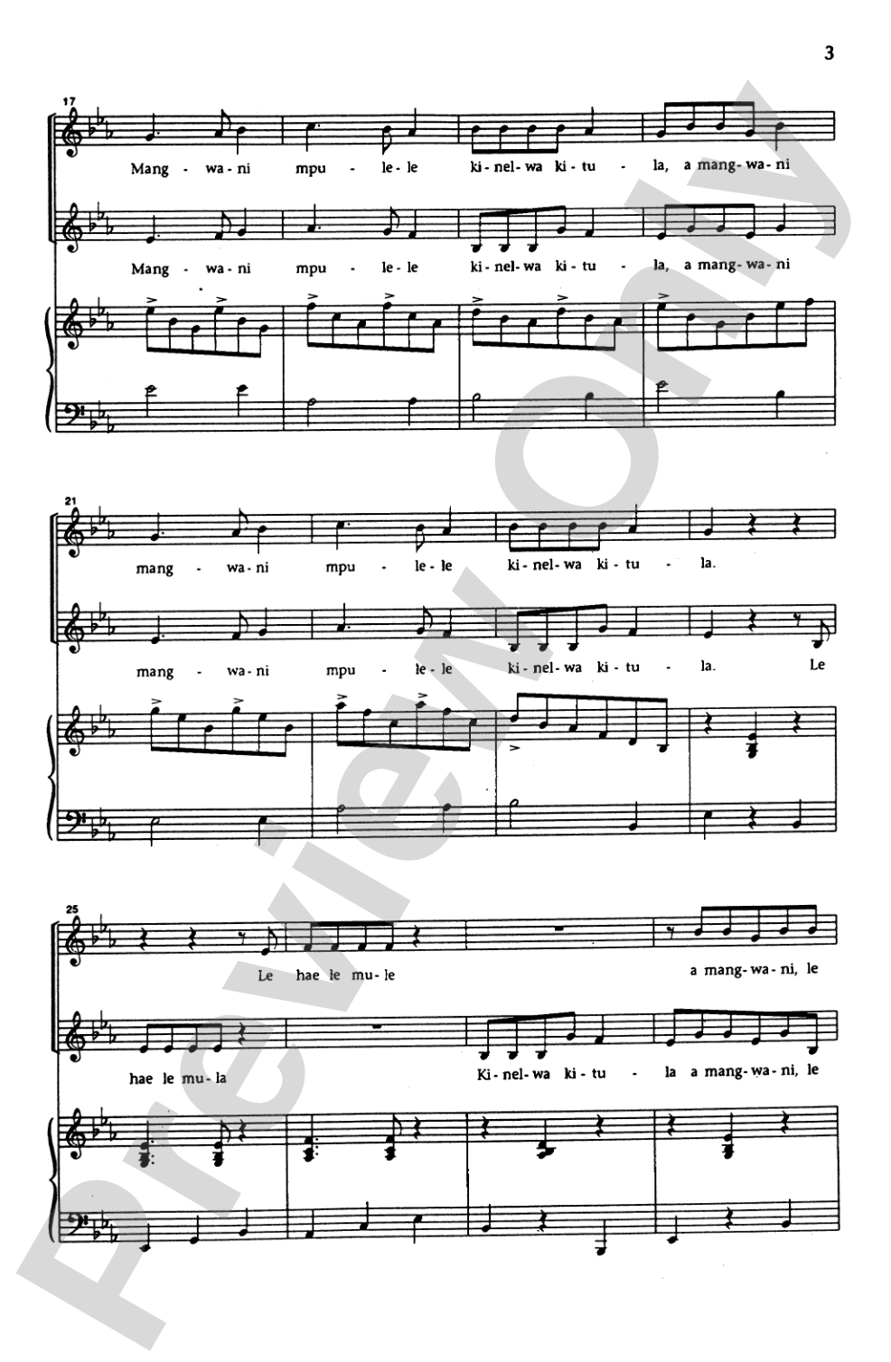 Mangwani Mpulele: SSA Choral Octavo