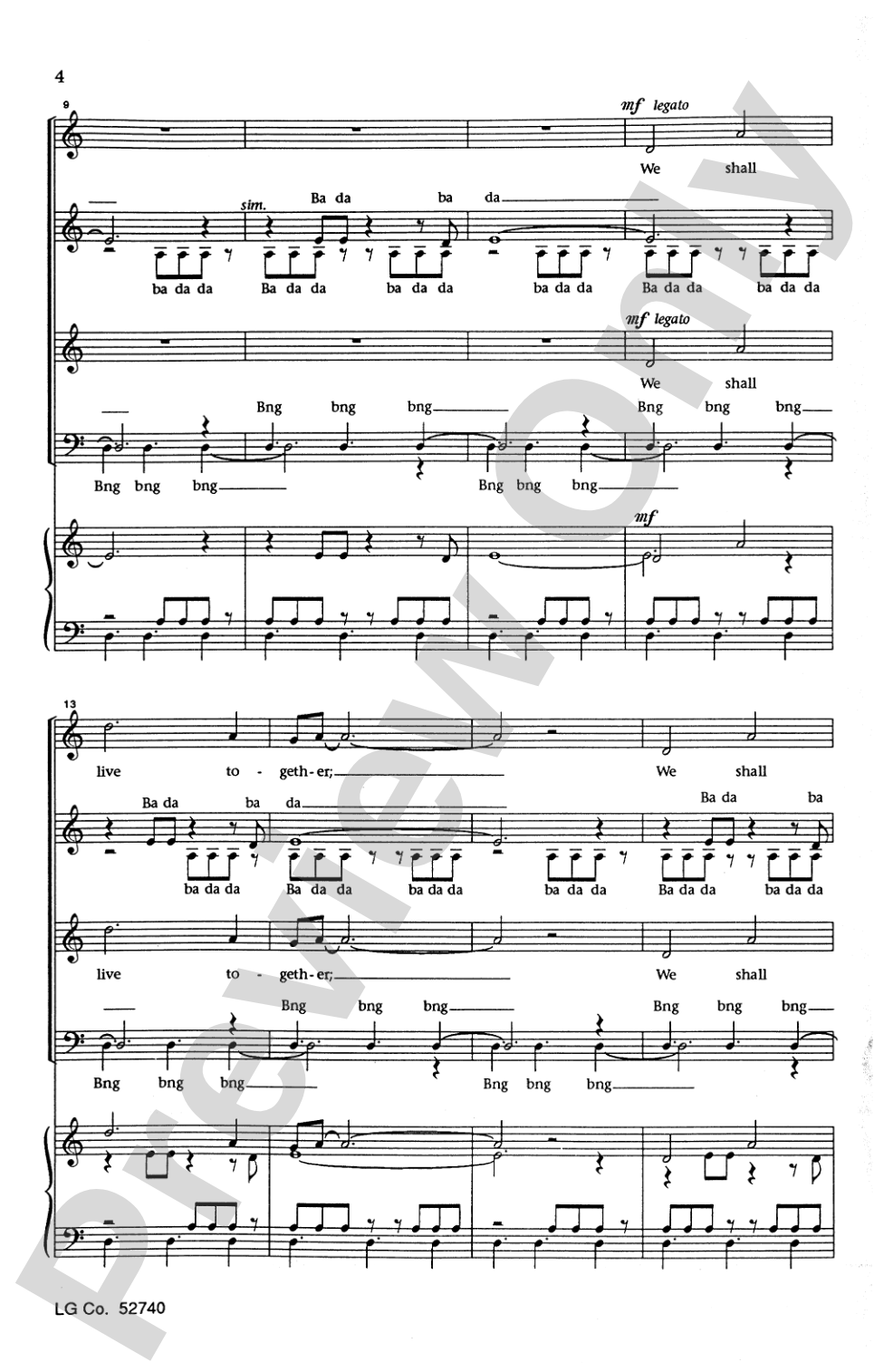 Together (from <I>Hollering Sun</I>): SATB Choral Octavo