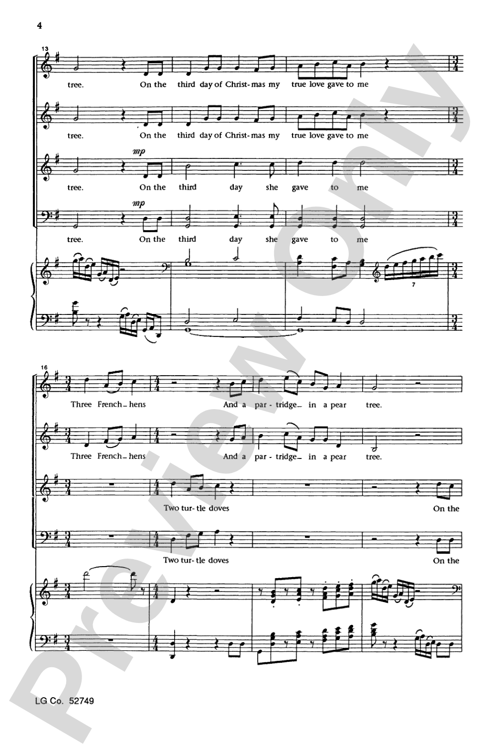 Twelve Days of Christmas: SATB Choral Octavo