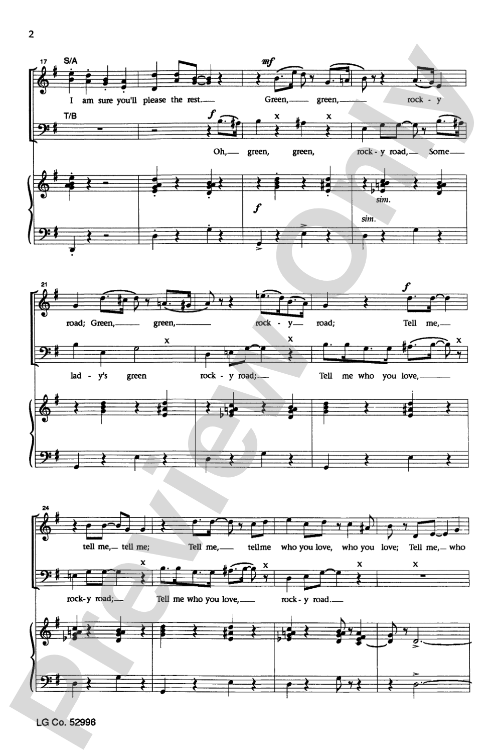 Green Dances: SATB Choral Octavo