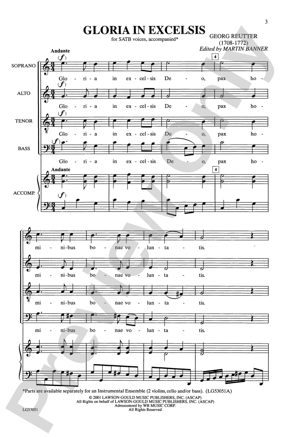 Gloria In Excelsis: SATB Choral Octavo