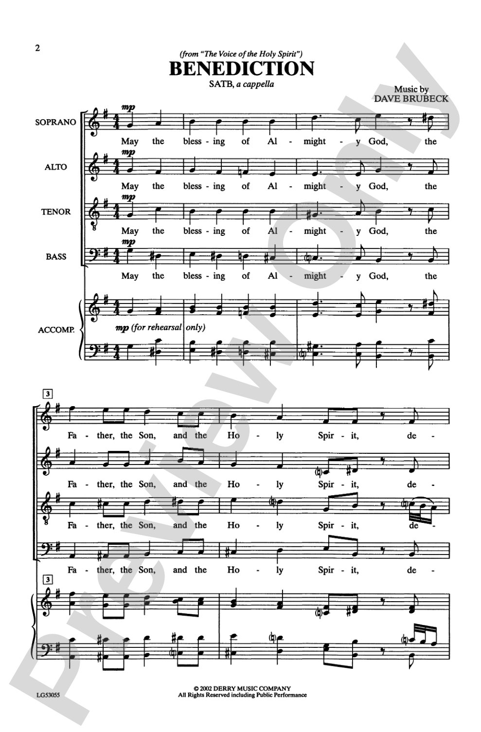 Benediction: SATB, <I>a cappella</I> Choral Octavo