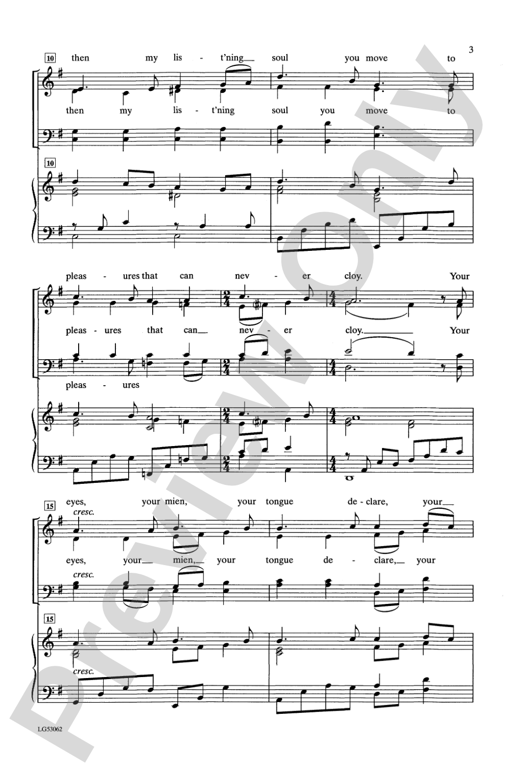 If Music Be the Food of Love: SATB Choral Octavo