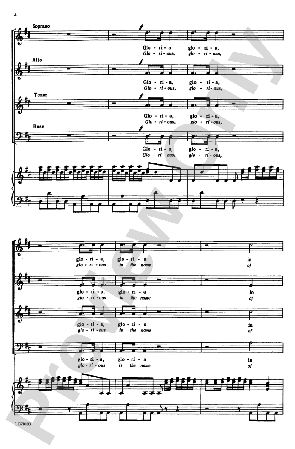 Gloria: SATB Choral Octavo
