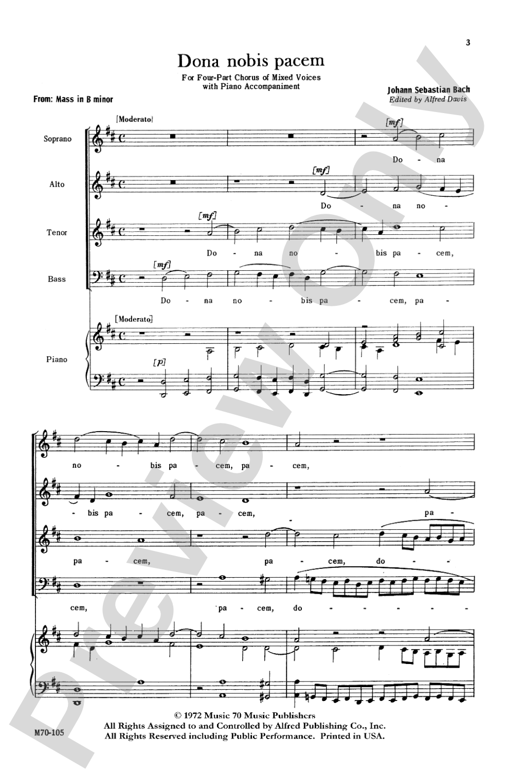 Dona Nobis Pacem: SATB Choral Octavo
