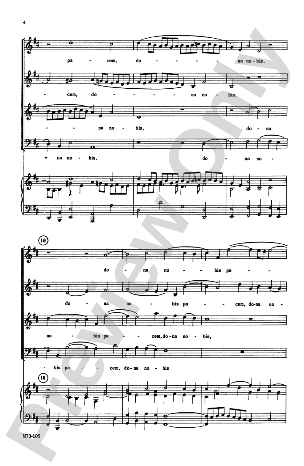 Dona Nobis Pacem: SATB Choral Octavo