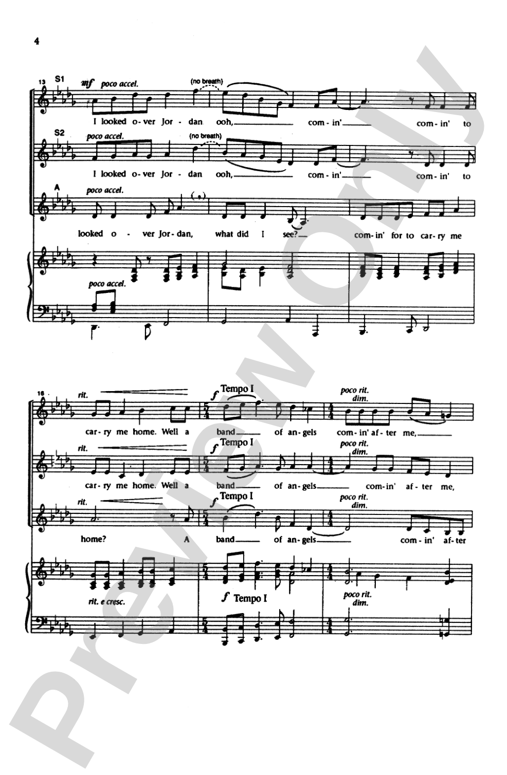 Swing Low: SSA Choral Octavo