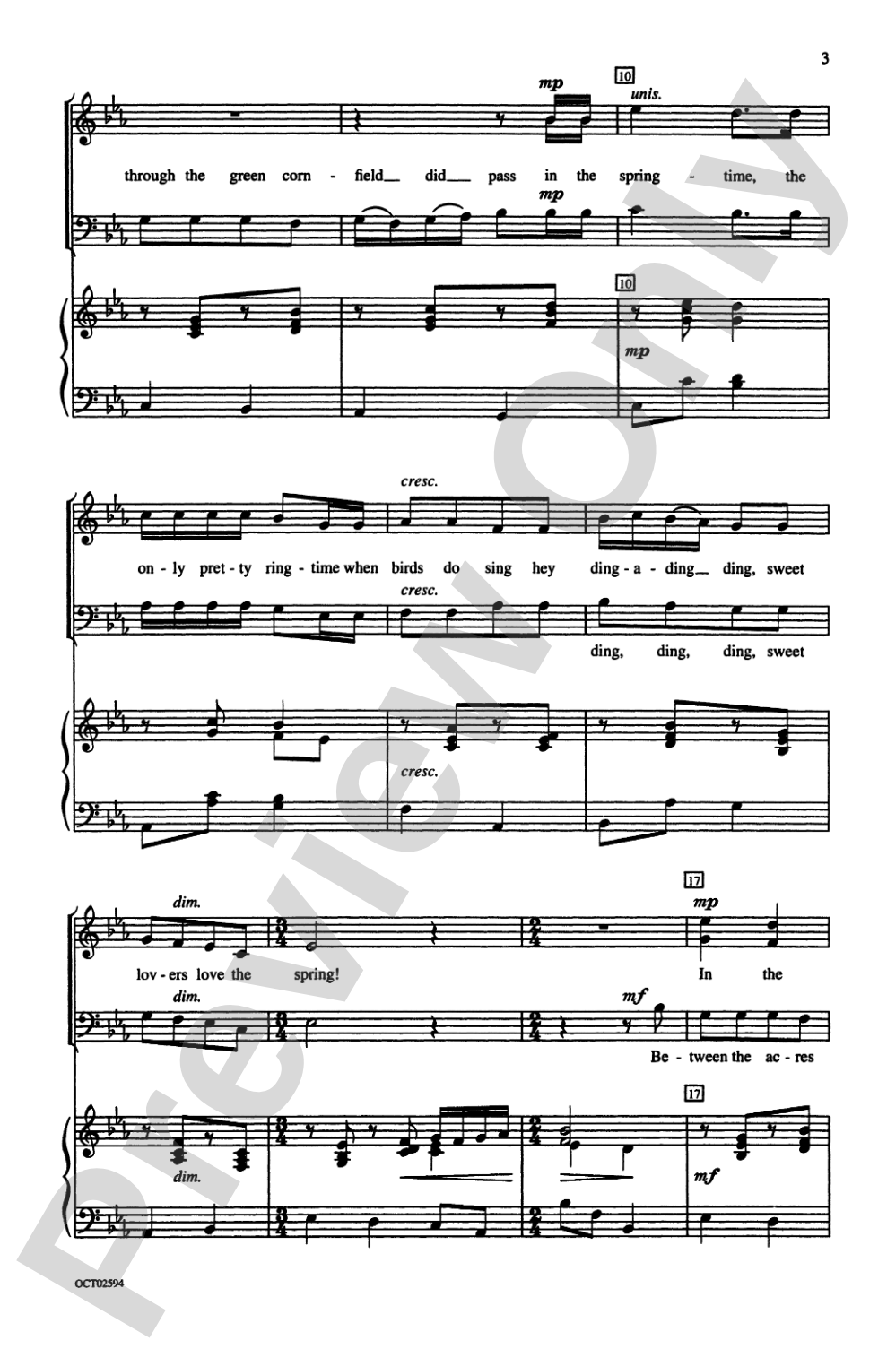 It Was a Lover and His Lass: SATB Choral Octavo