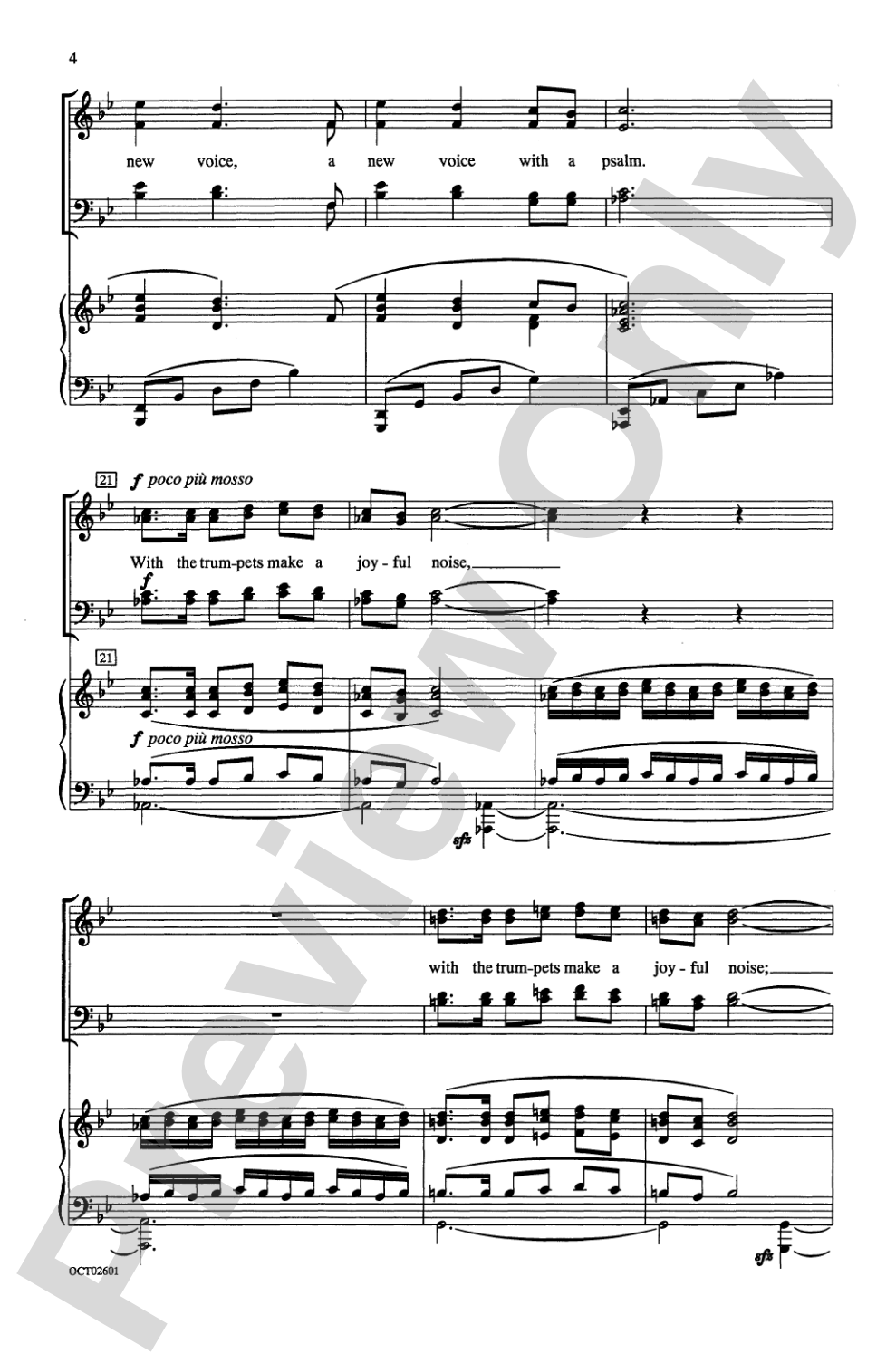 Sing Unto the Lord a New Song (from <I>Three Psalms</I>): SATB Choral Octavo