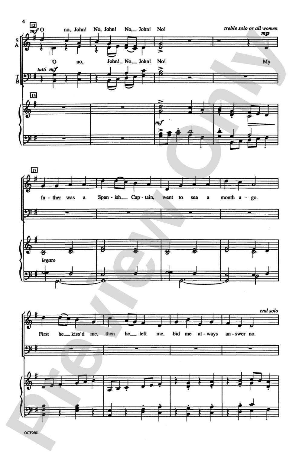 O No, John!: SATB Choral Octavo