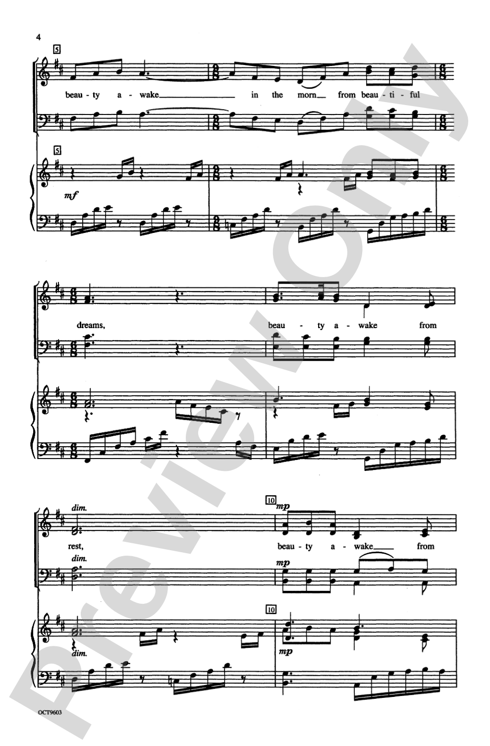 Let Beauty Awake: SATB Choral Octavo