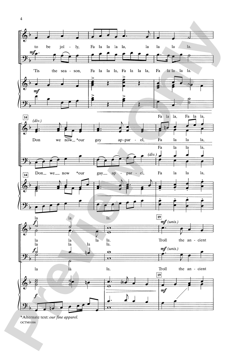 Deck the Hall: SATB Choral Octavo