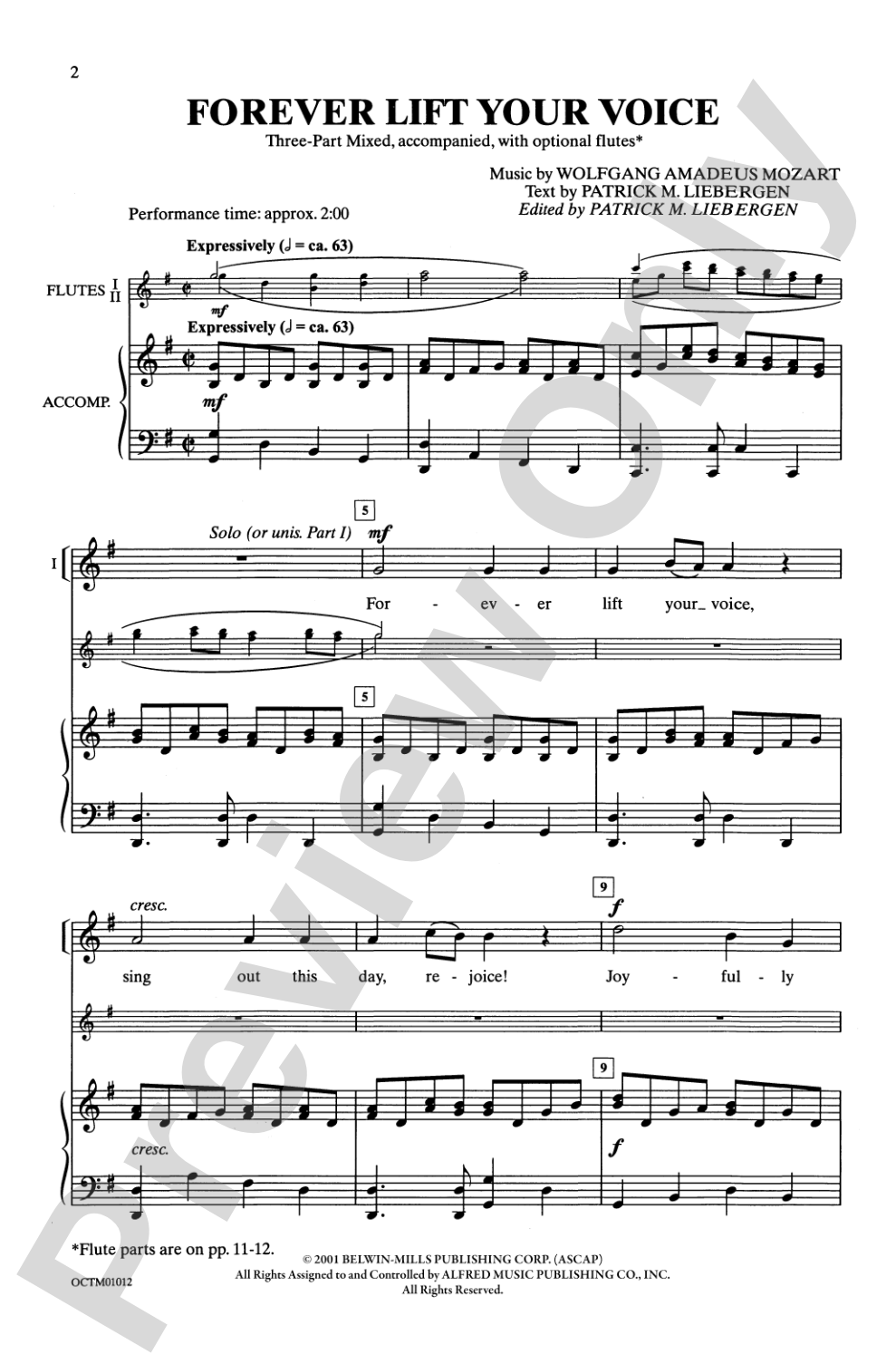 Forever Lift Your Voice: 3-Part Mixed Choral Octavo