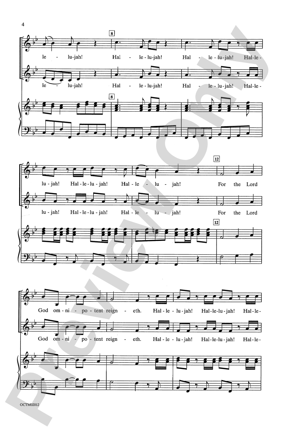Hallelujah Chorus: 2-Part Choral Octavo