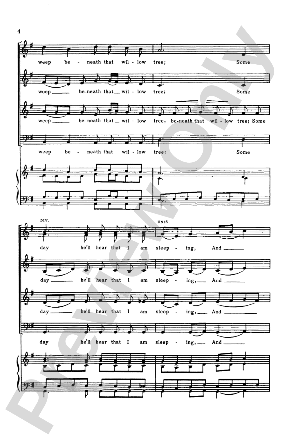 Weep, O Willow: SSAATTBB, <I>a cappella</I> Choral Octavo